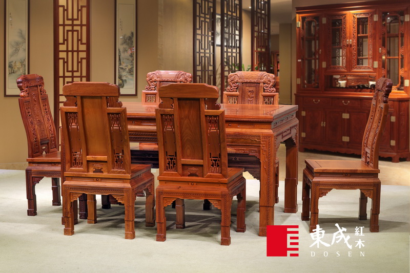 東成紅木豪華大象餐臺(tái)